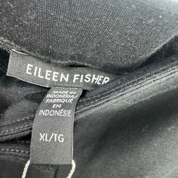 Eileen Fisher Black Cotton Blend Ponte High-Waisted Slim Pant Size XL NWT - Picture 9 of 12